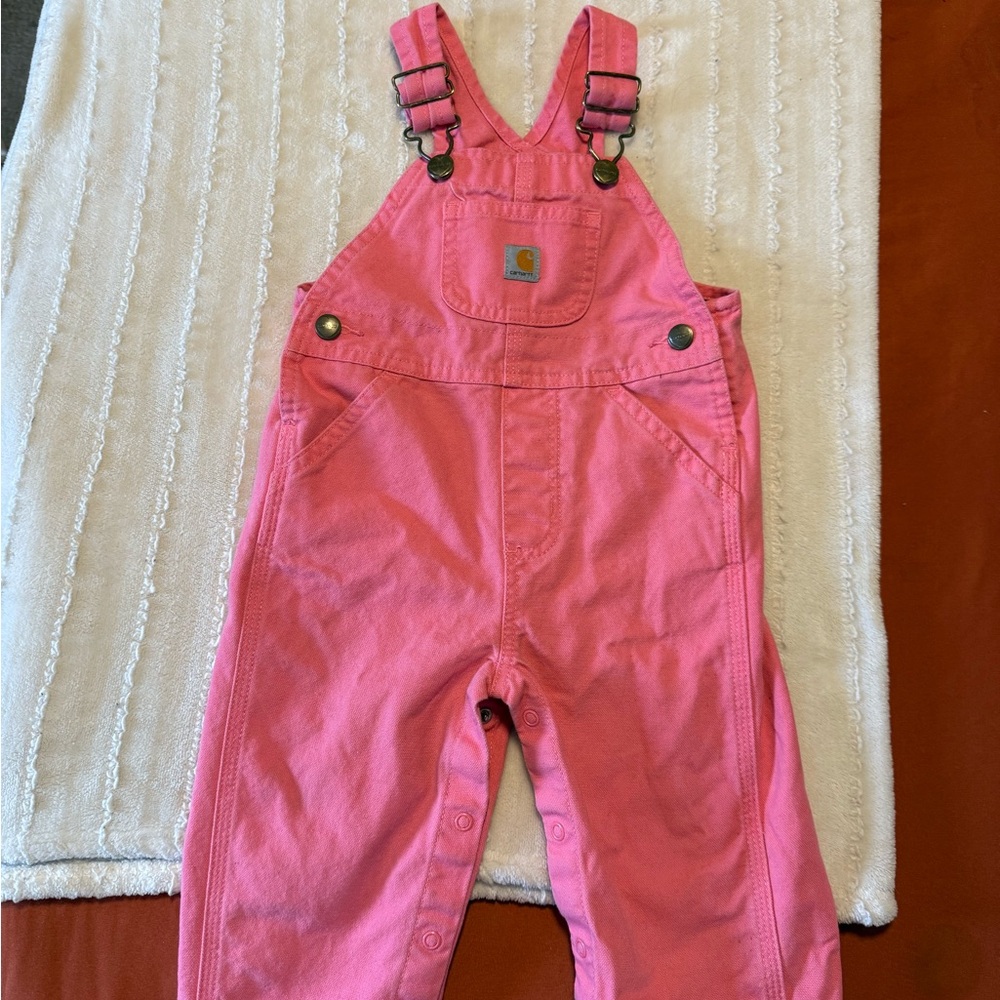 Carhartt Pink Kids Overalls 12m